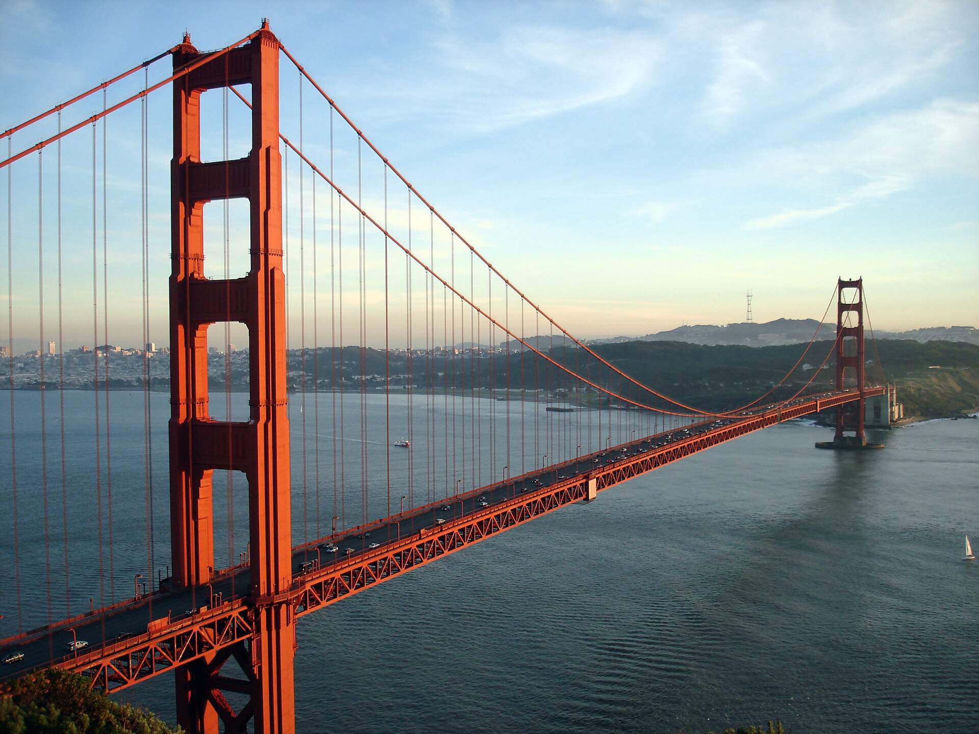 The Golden Gate Bridge over the San Francisco Bay